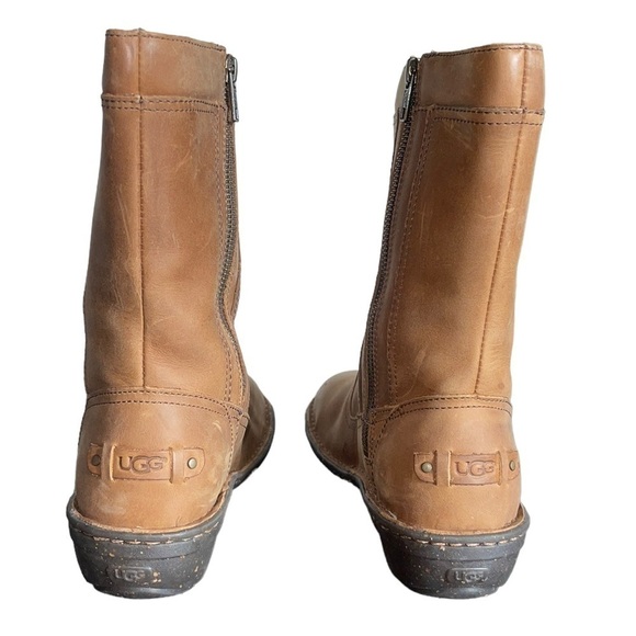 UGG Women's Kaleen Mid Boots Chestnut Leather. Size 8 GUC - Picture 7 of 11